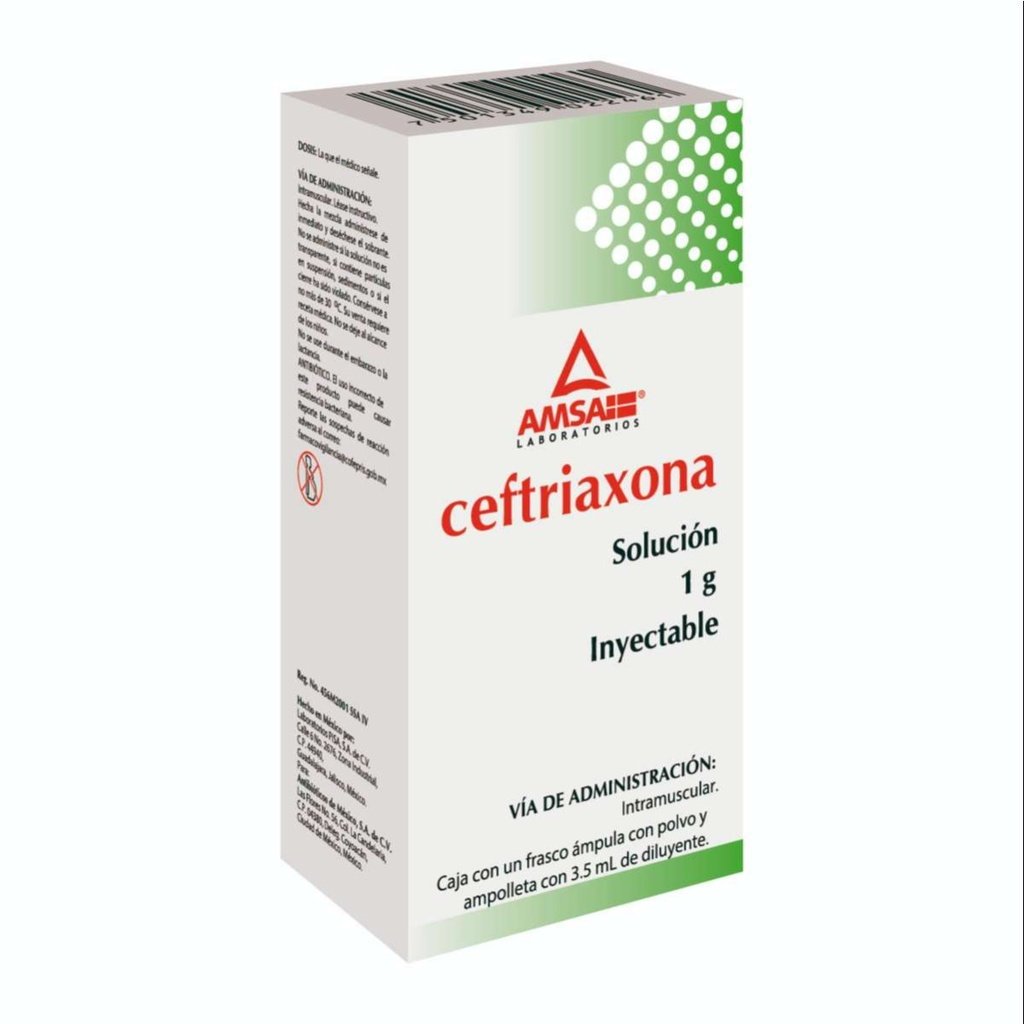 Ceftriaxona I.M. 1G/3.5 ML (Amsa)
