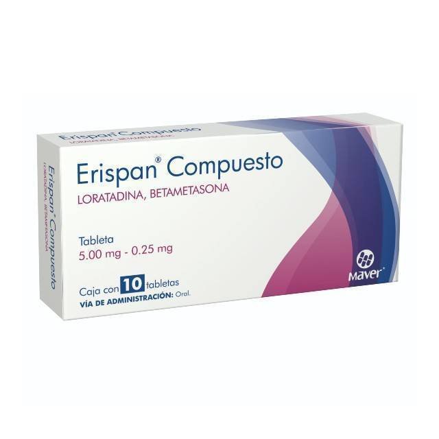 Erispan Compuesto 5Mg/0.25Mg C/10 TAB
