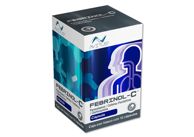 FebrInol-C 500Mg/25Mg/5Mg/4Mg C/12 CAP.