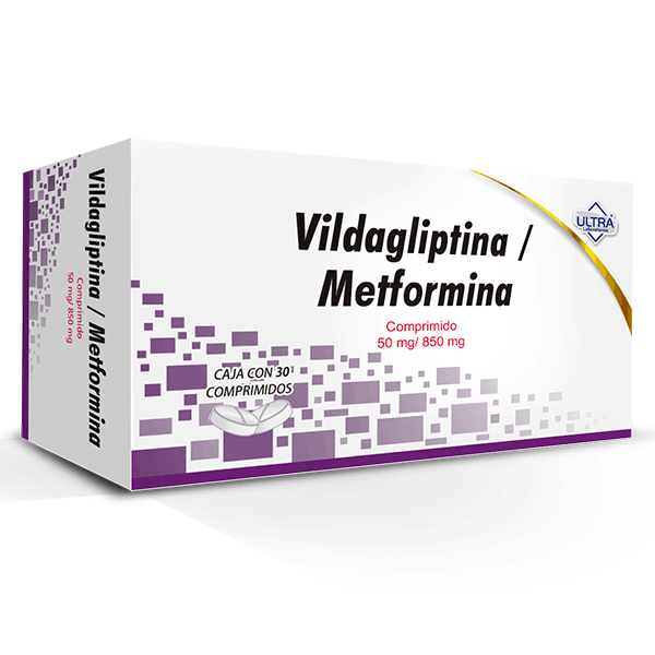 Vildagliptina, Metformina 50/850 Mg Con 30 Comprimidos